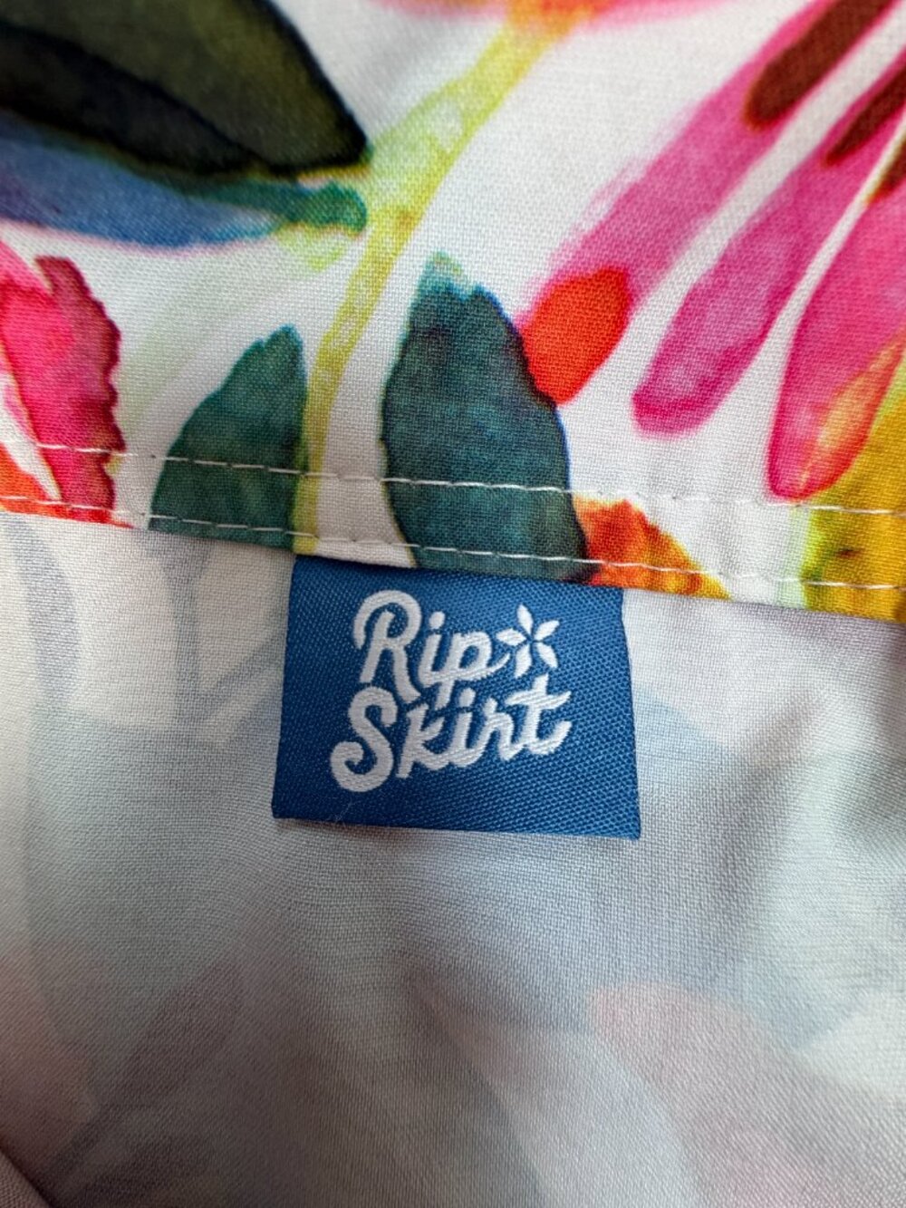 RipSkirt Hawaii Length 3 Wrap Skirt ~ Wildflower Watercolor Floral - Picture 3 of 4